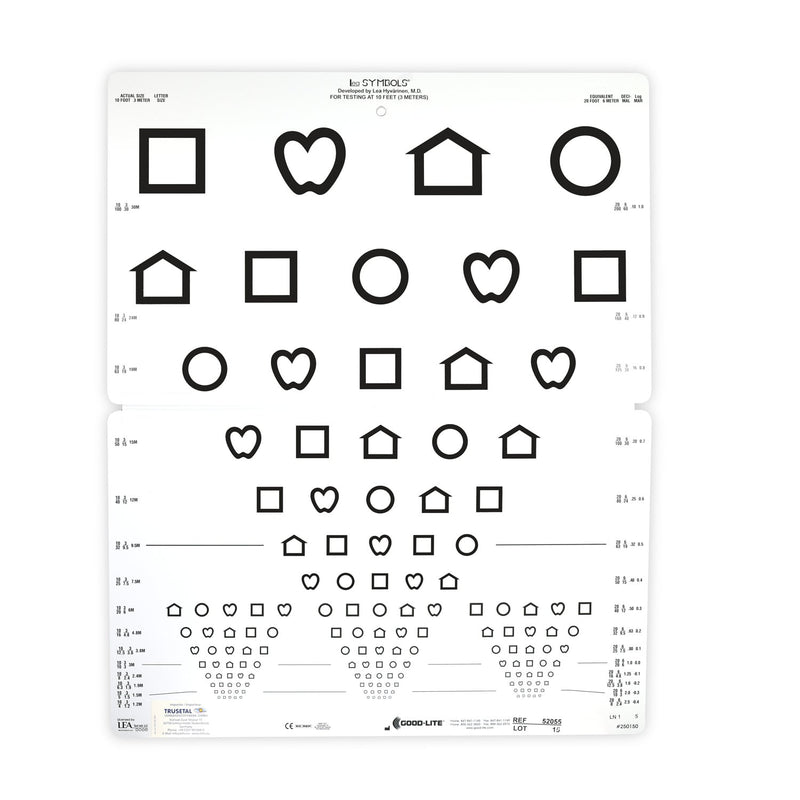Trusetal Lea SYMBOLS® 15 Line Folding Distance Chart