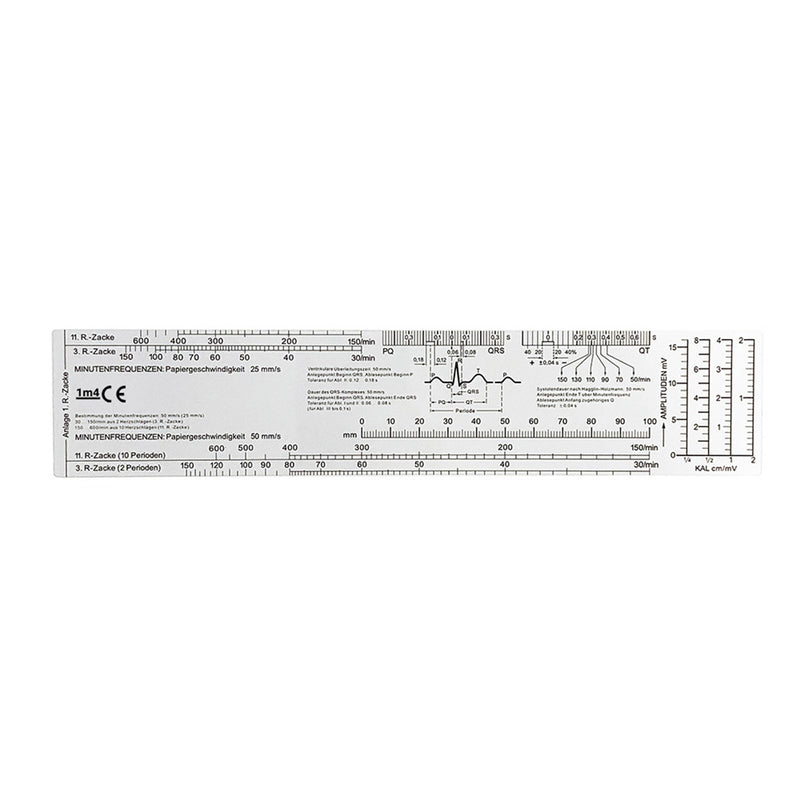1M4 UG 1M4 ECG Ruler Transparent