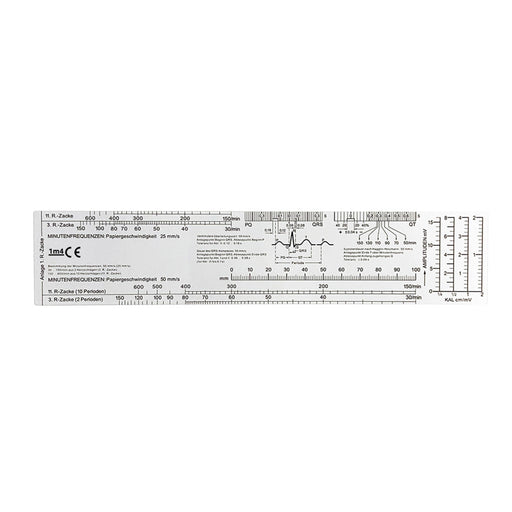 1M4 UG 1M4 ECG Ruler Transparent