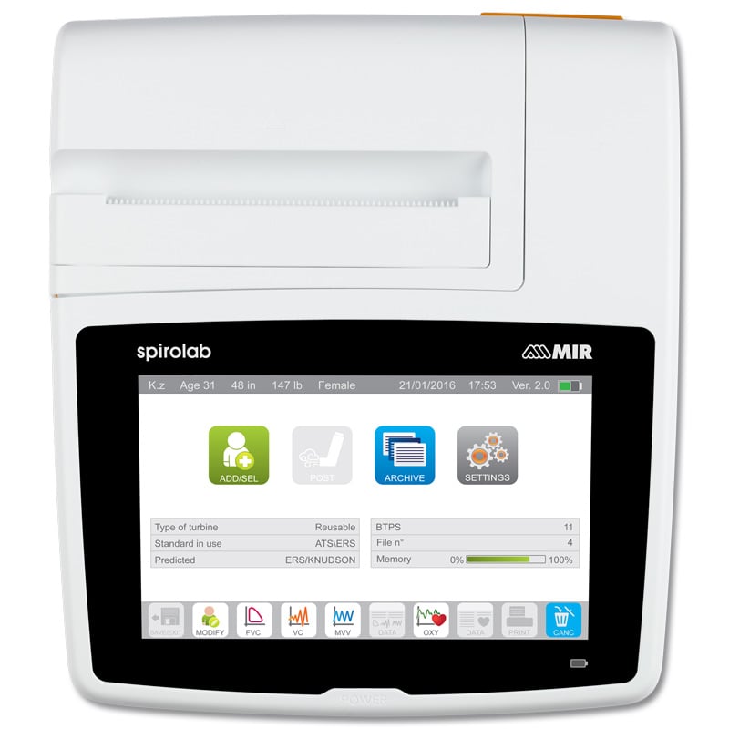 MIR Spirolab Desktop Spirometer with Touchscreen
