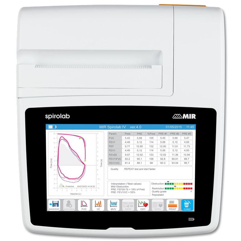 MIR Spirolab Desktop Spirometer with Touchscreen
