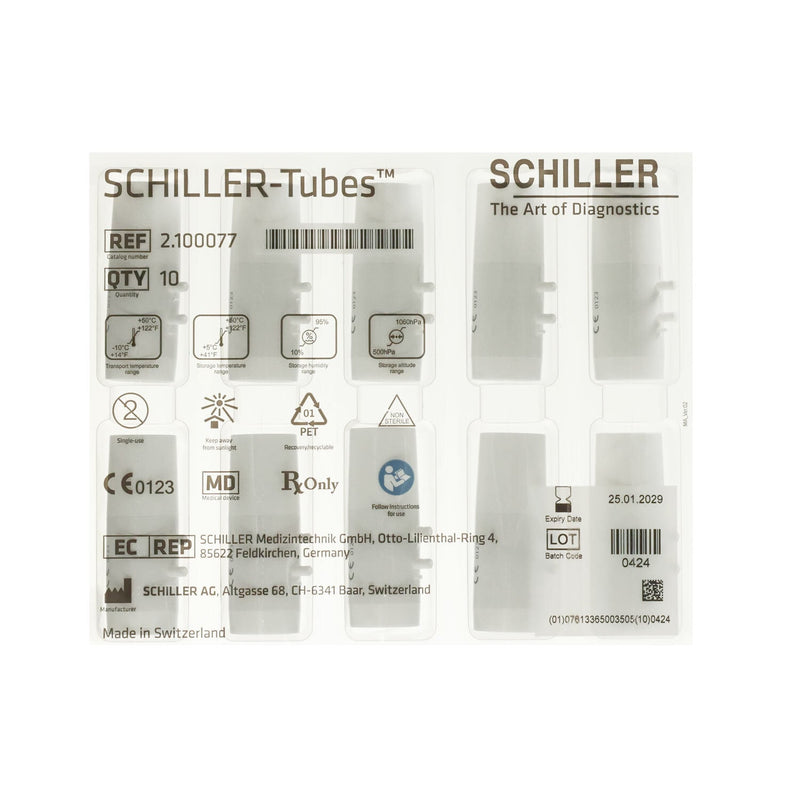 Schiller Disposable Plastic Mouthpieces for Spirometers