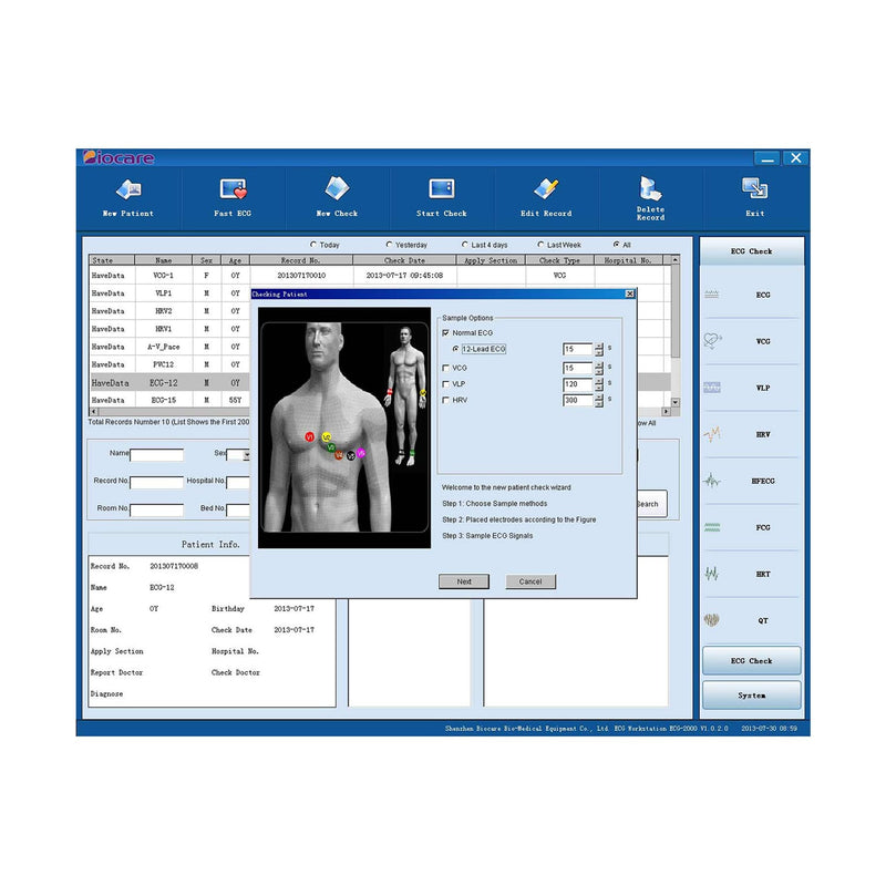 Biocare ECG-2000 PC ECG 12-Lead Machine