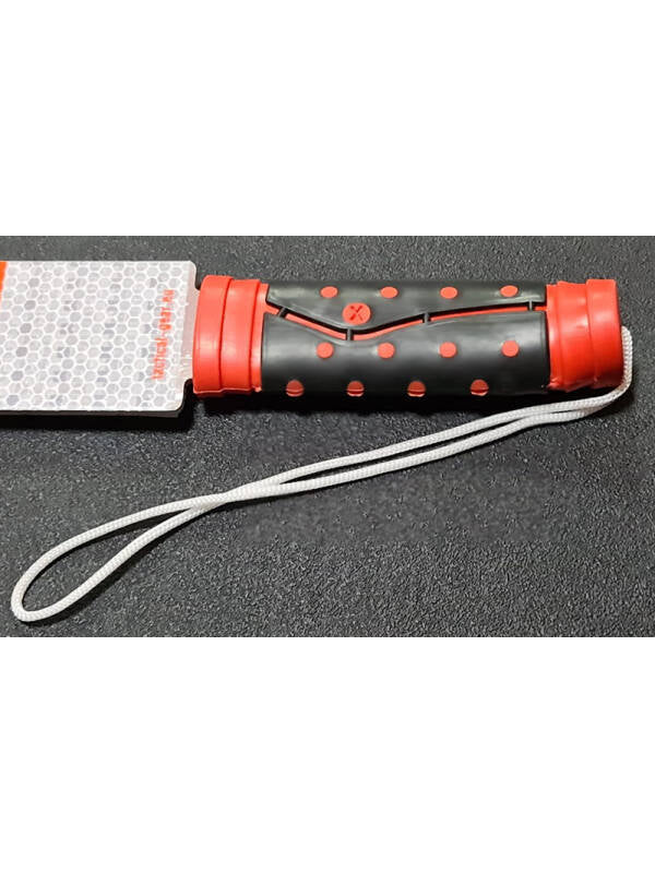 Reflective Traffic Control Baton White-Red
