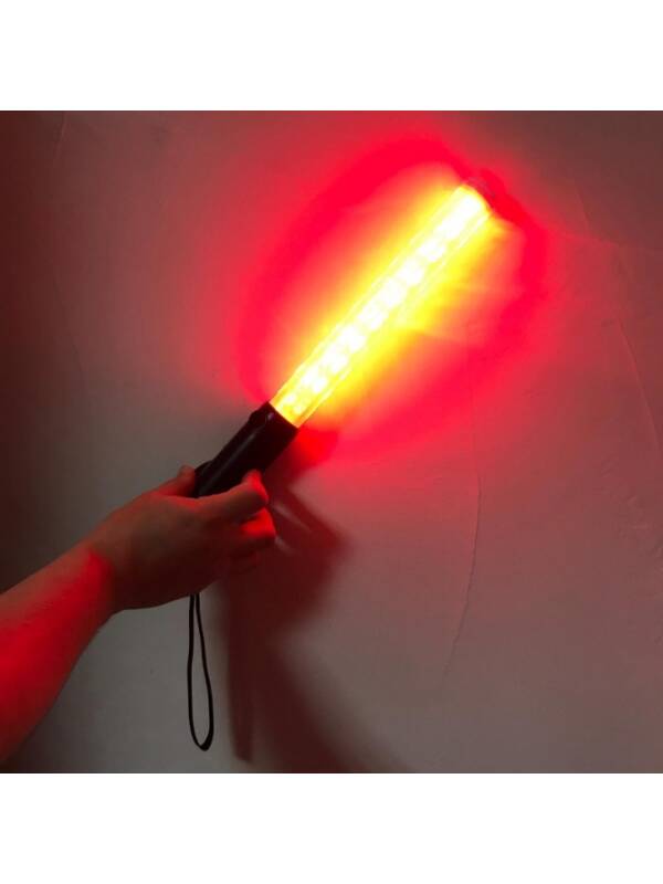 Signal Baton Red 37cm with Flashlight
