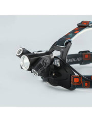 MX-1825-T6 Rechargeable Headlamp with 3 LEDs