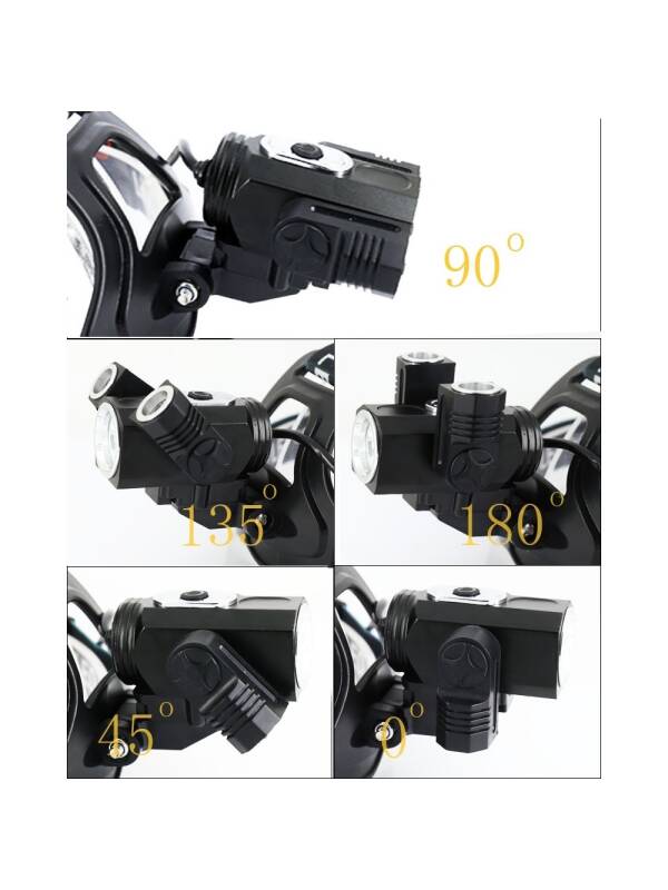 MX-1825-T6 Rechargeable Headlamp with 3 LEDs