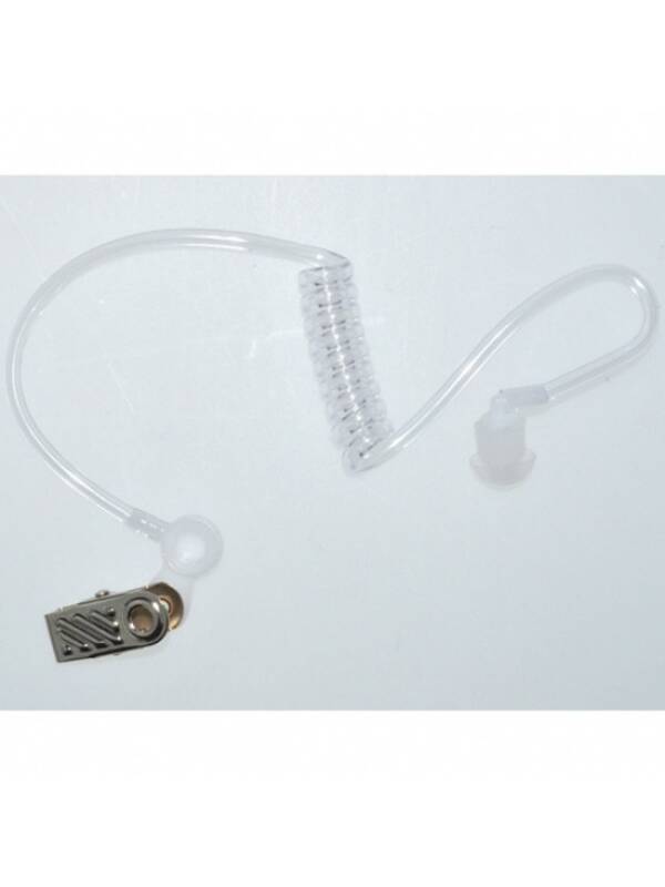 Acoustic Tube with Silicone Earbud and Metal Clip