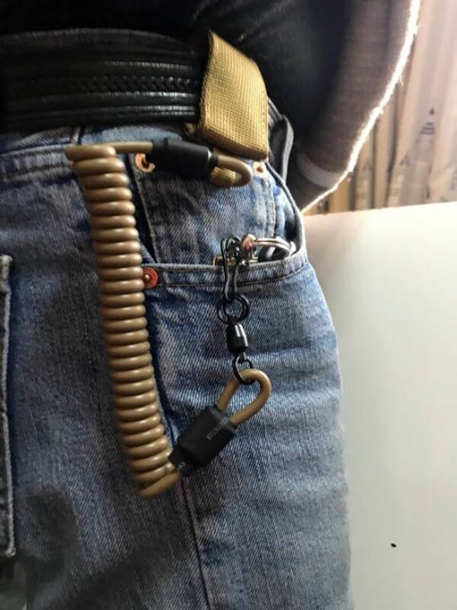 Safety Spiral Pistol Cord - Coyote Brown