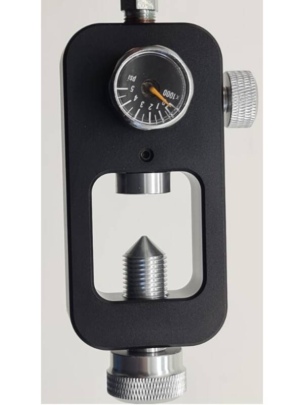 Refill Adapter with Pressure Gauge and Flexible Hose