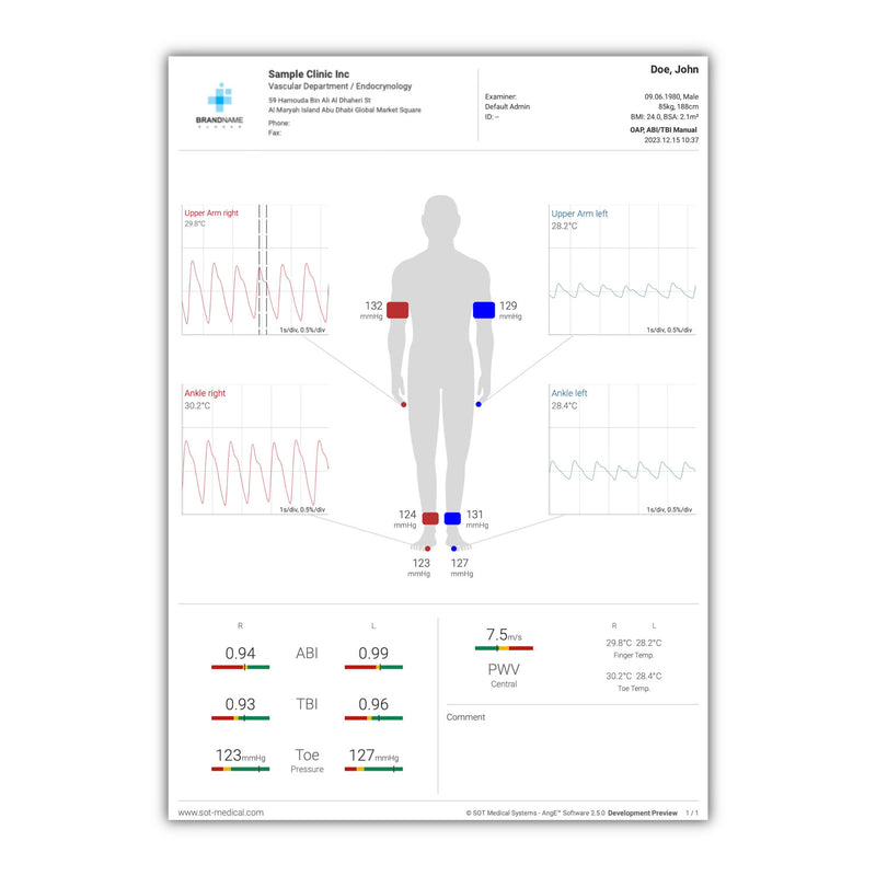 SOT Medical Systems AngE™ Basic ABI Diagnostic System