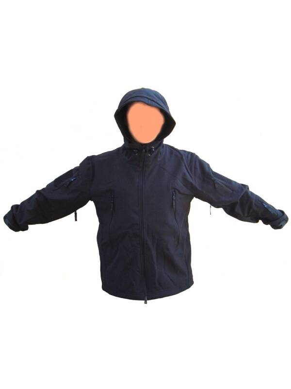 Soft Shell Jacket with Hood Black