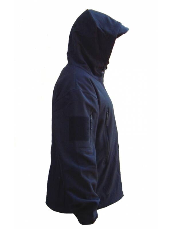 Soft Shell Jacket with Hood Black