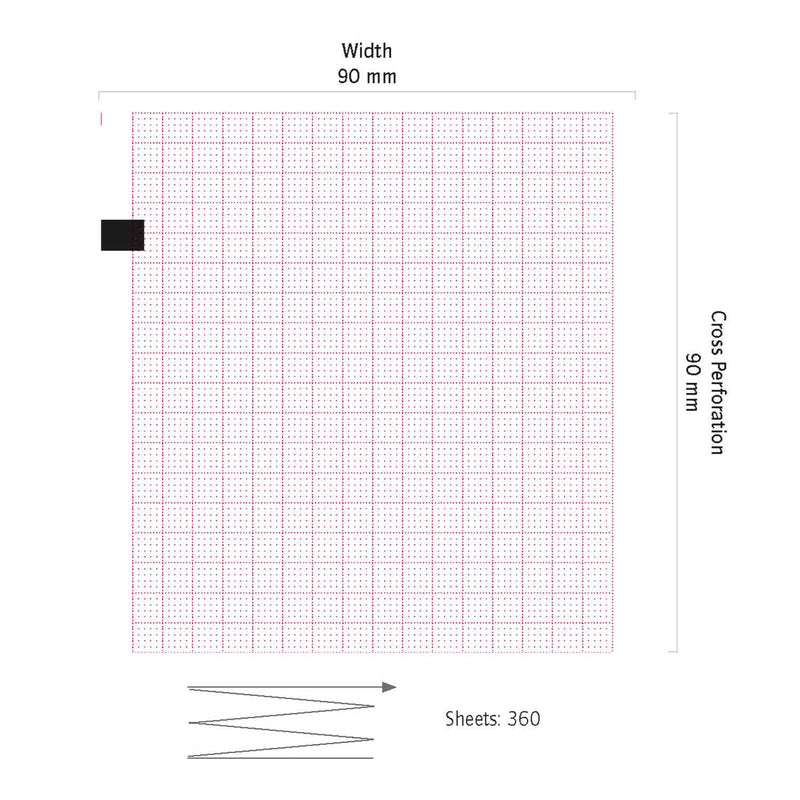 Diagramm Halbach Mac 500 ECG Printer Paper 90 x 90 mm