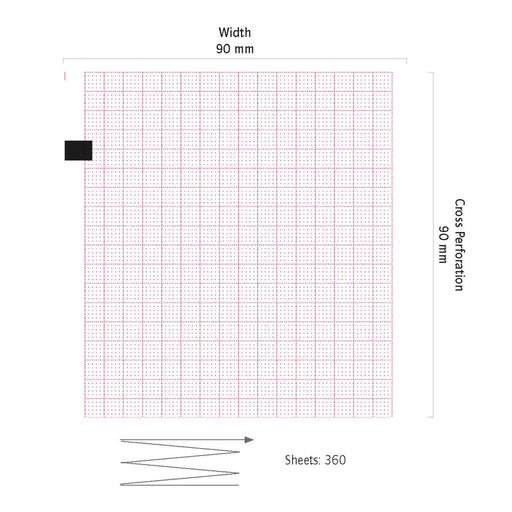 Diagramm Halbach Mac 500 ECG Printer Paper 90 x 90 mm