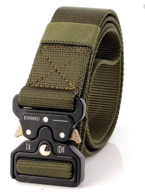 Enniu Military Belt with Cobra Buckle