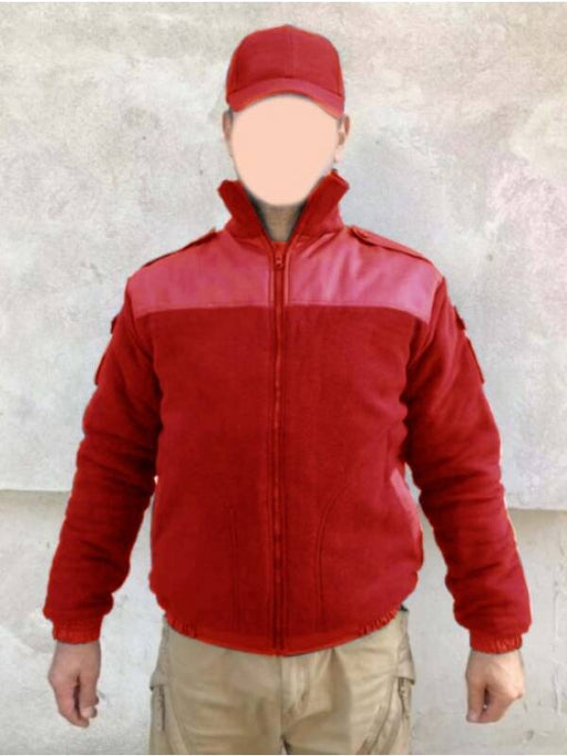 Unisex Red Fleece Jacket