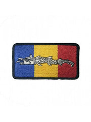 Embroidered Patch Dacian Wolf Tricolor Black Border