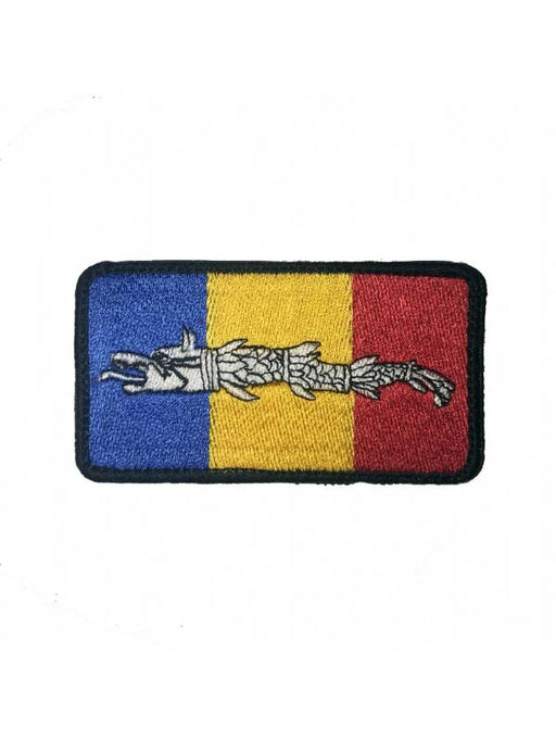 Embroidered Patch Dacian Wolf Tricolor Black Border