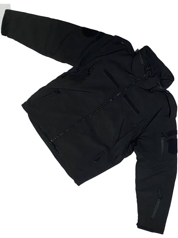 Softshell Jacket Black with Epaulets