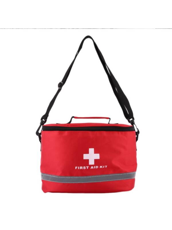 Red Nylon Ripstop First Aid Kit Pouch