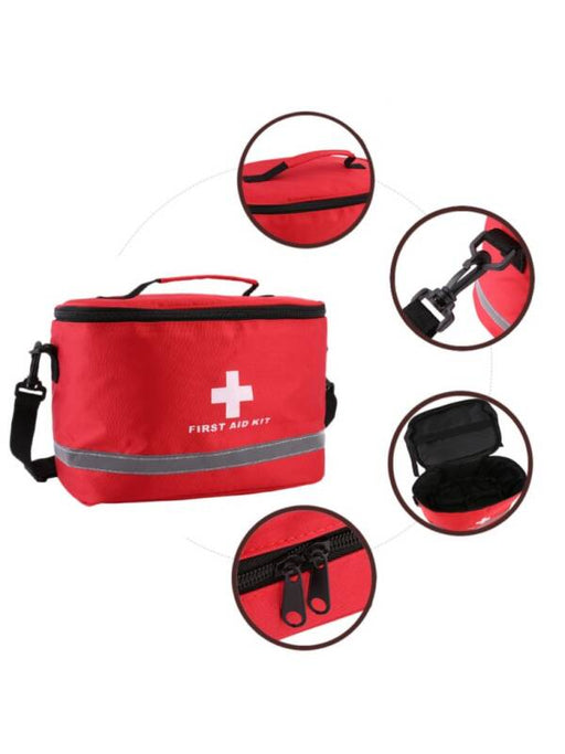 Red Nylon Ripstop First Aid Kit Pouch
