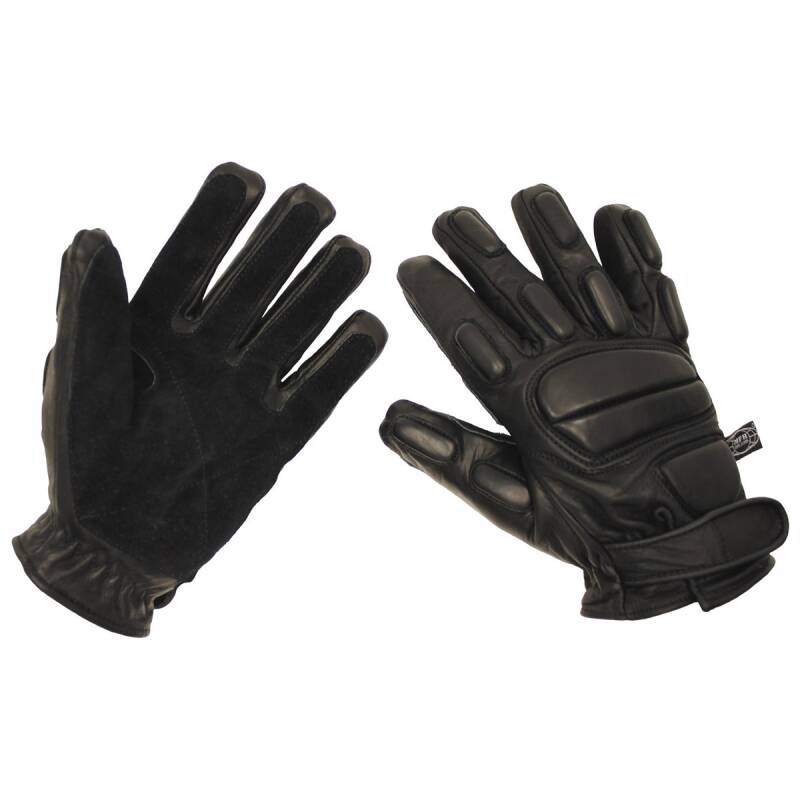 Leather Police Gloves with Polyurethane Padding