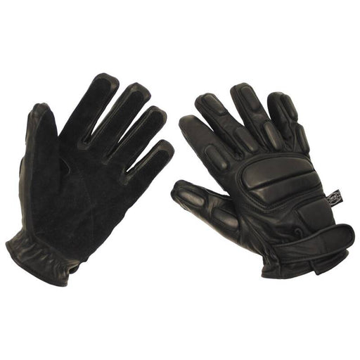 Leather Police Gloves with Polyurethane Padding