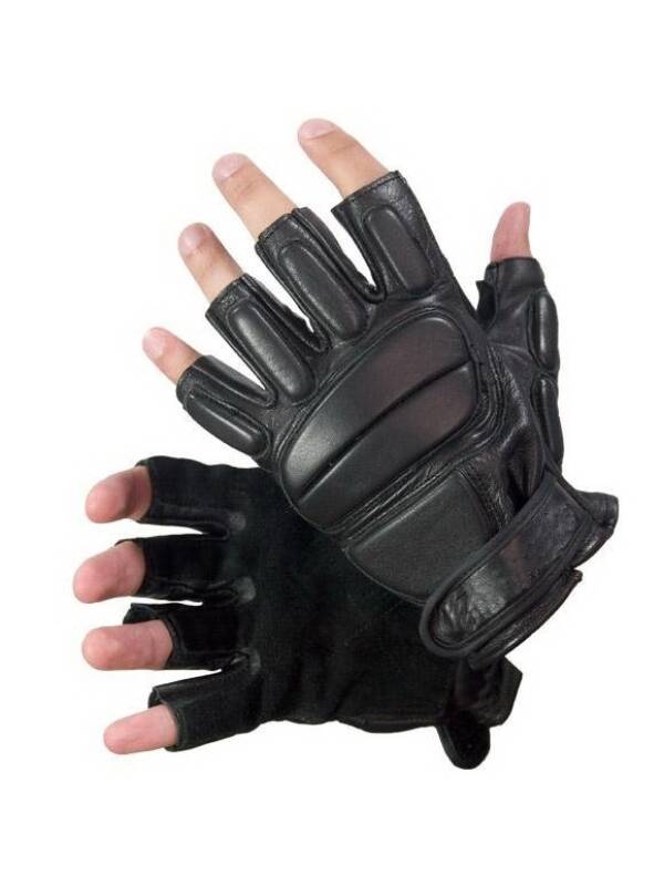 Leather Half-Finger Polyurethane Gloves