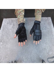 Leather Half-Finger Polyurethane Gloves