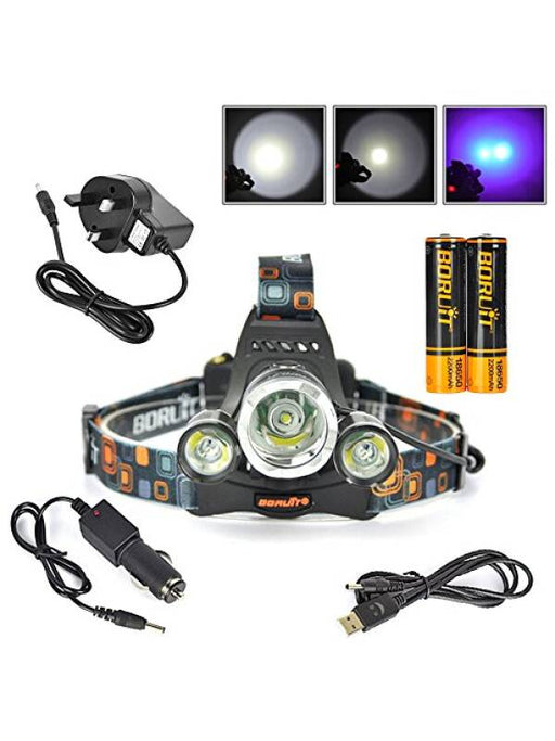 BORUIT RJ-3000 Headlamp 3000 Lumens