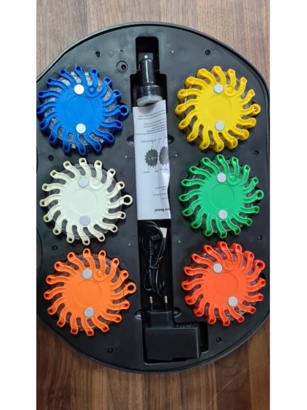 Signal Beacons Set of 6 Rechargeable Warning Lights