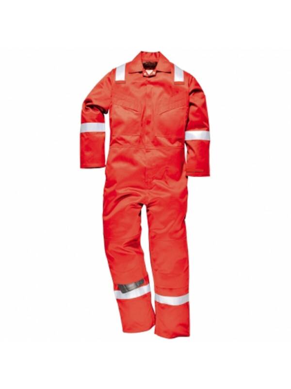Red Antistatic Flame-Resistant Coverall