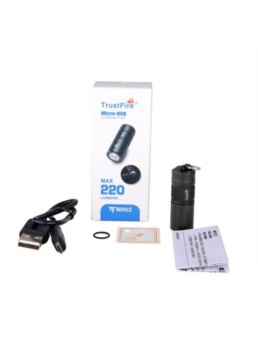 Trustfire Mini2 USB Rechargeable Keychain Flashlight 220 Lumens