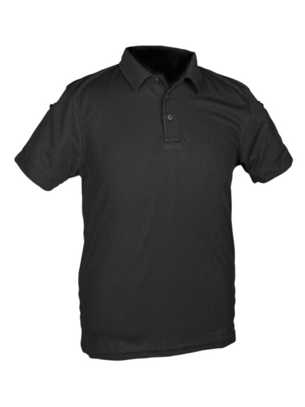 Quick-Dry Tactical Polo Shirt Black Short Sleeve