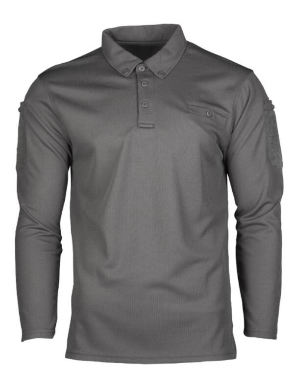 Mil-Tec Polo Tactical Shirt Urban Grey Long Sleeve