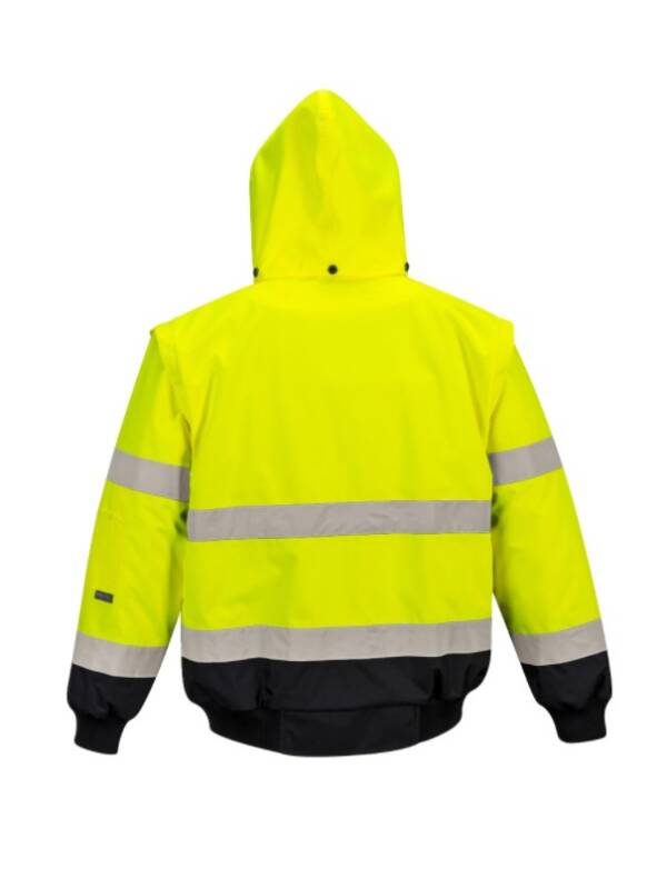 Reflective Bomber Jacket C465 Yellow-Navy
