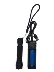 Tactical Multifunction Flashlight with USB External Battery Charger