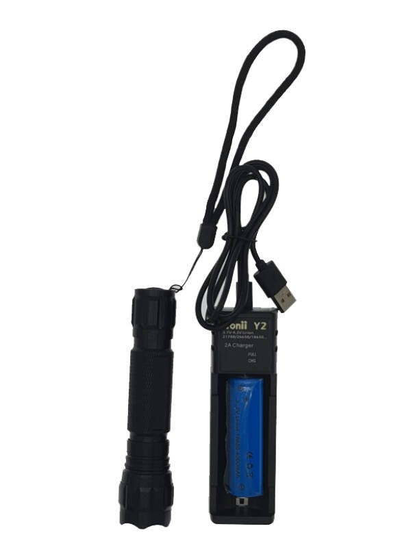 Tactical Multifunction Flashlight with USB External Battery Charger