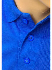 Cobalt Blue Polo Shirt with Epaulettes