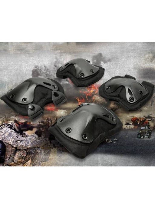 Black Elbow and Knee Protection Set AP1BK - 4 Piece