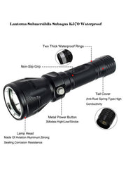 Subaqua K570 Waterproof Submersible Flashlight 1200 Lumens