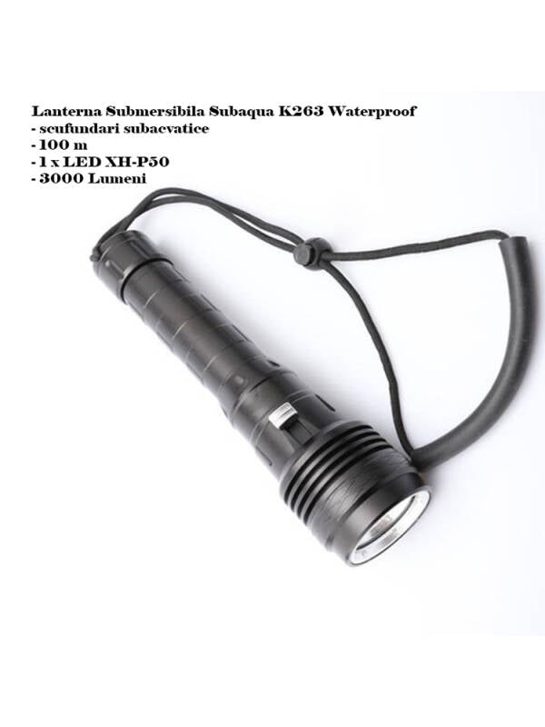 Subaqua K263 Waterproof Underwater Flashlight 3000 Lumens