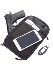 Utility Belt Pouch with Concealed Holster - Black