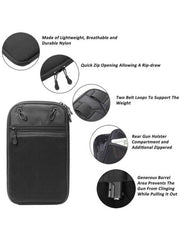 Utility Belt Pouch with Concealed Holster - Black