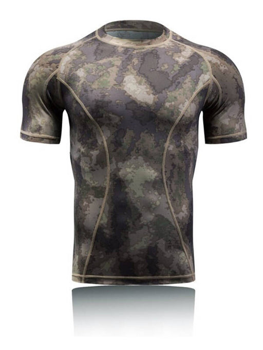 Men's Camouflage A-TACS Short Sleeve Sports Shirt