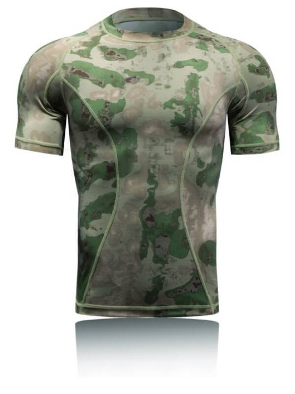 Sport T-Shirt Camouflage US Jungle A-TACS FG Short Sleeve