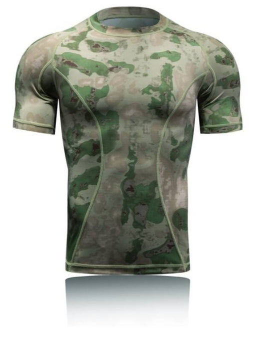 Sport T-Shirt Camouflage US Jungle A-TACS FG Short Sleeve