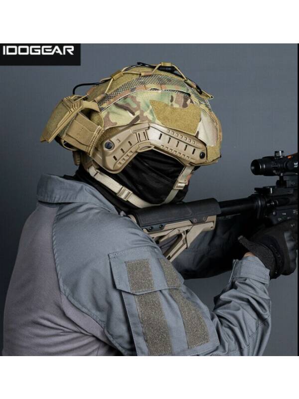CH3812-MC Tactical Helmet Cover with Battery Pocket Forest Camouflage