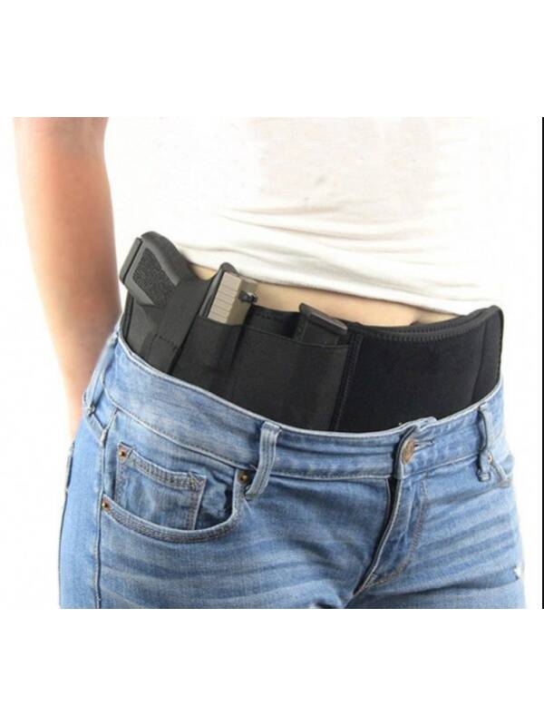Tactical Neoprene Belt with Concealed Pocket for Handgun and Magazines